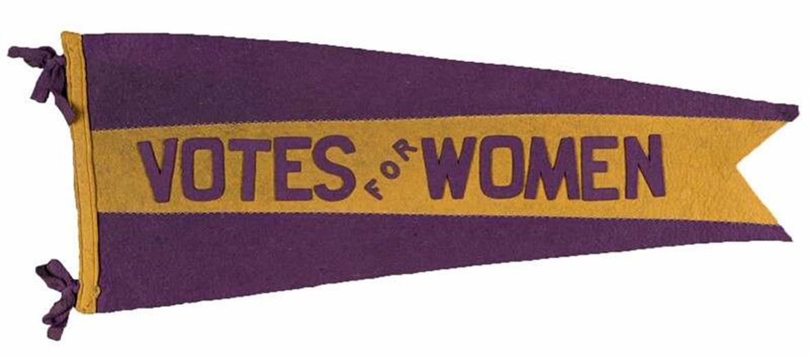 image of "votes for women" pennant