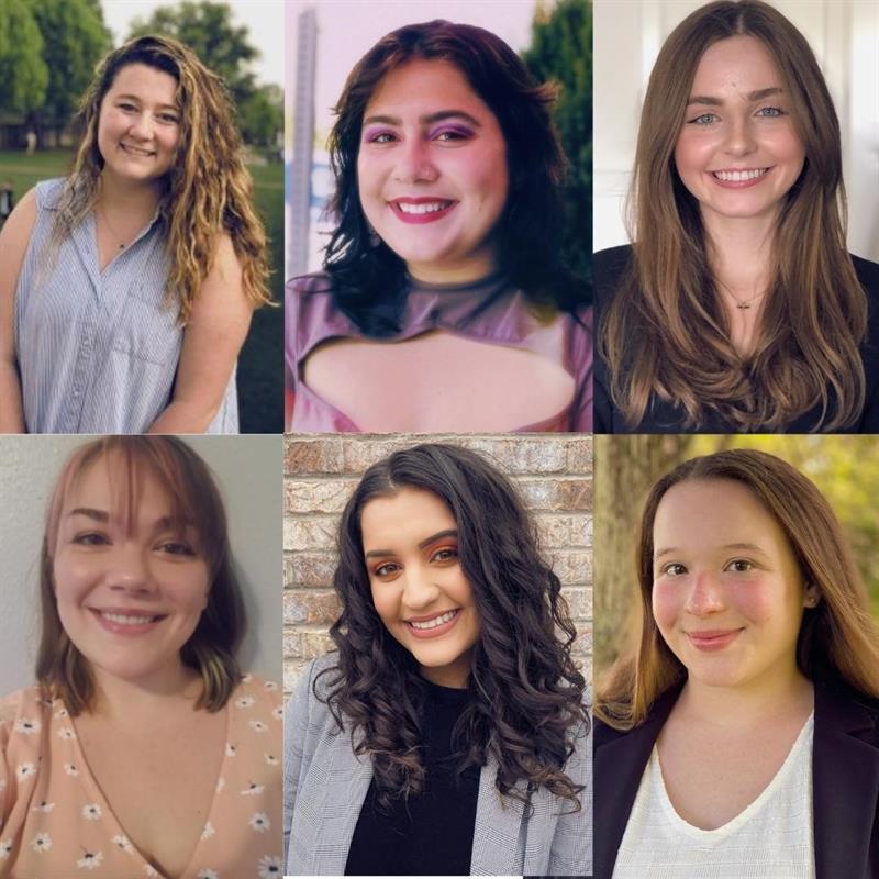 a collage of six headshots